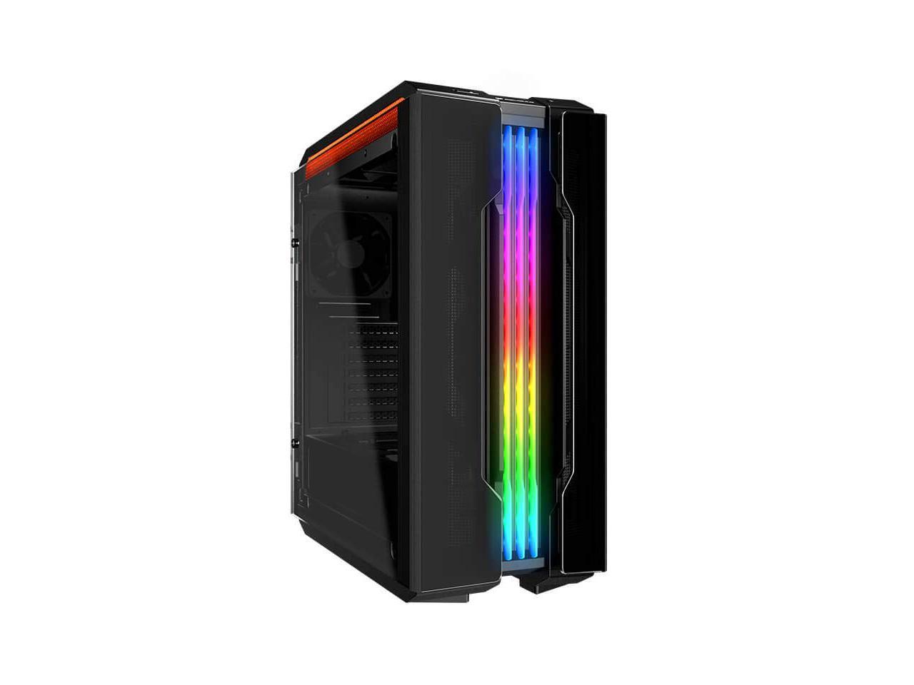 Cougar Gemini T Tempered Glass Mid Tower RGB LED Gaming Case with tool-less side panels