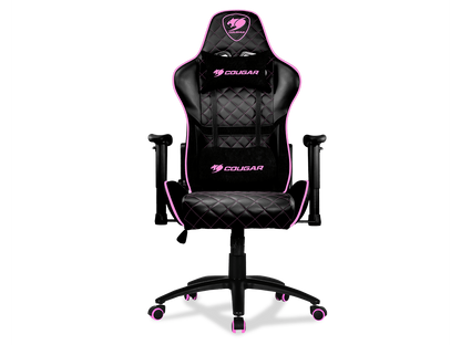 Cougar Armor One Eva (Pink) Gaming Chair with Breathable Premium PVC Leather and Body-embracing High Back Design