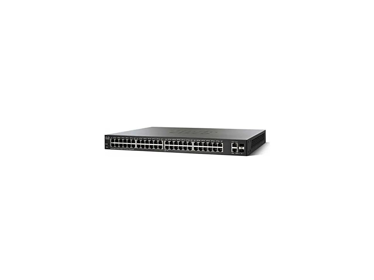 Cisco 220 Series SG220-50P - Switch - Managed - 48 x 10/100/1000 (PoE) + 2 x combo Gigabit SFP - desktop, rack-mountable