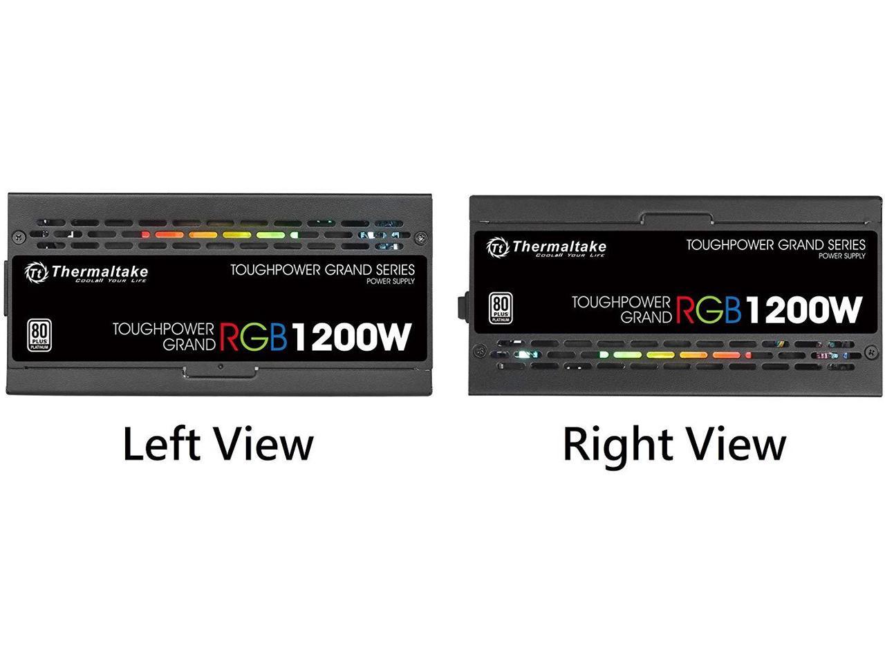 Thermaltake Toughpower Grand RGB 1200W 80+ Platinum Smart Zero RGB Fan, SLI/CrossFire Ready Continuous Power, Full Modular ATX 12V 2.4/EPS 12V 2.92 Power Supply 10 Year Warranty PS-TPG-1200F1FAPU-1