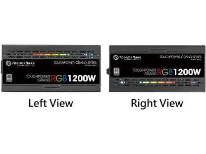 Thermaltake Toughpower Grand RGB 1200W 80+ Platinum Smart Zero RGB Fan, SLI/CrossFire Ready Continuous Power, Full Modular ATX 12V 2.4/EPS 12V 2.92 Power Supply 10 Year Warranty PS-TPG-1200F1FAPU-1