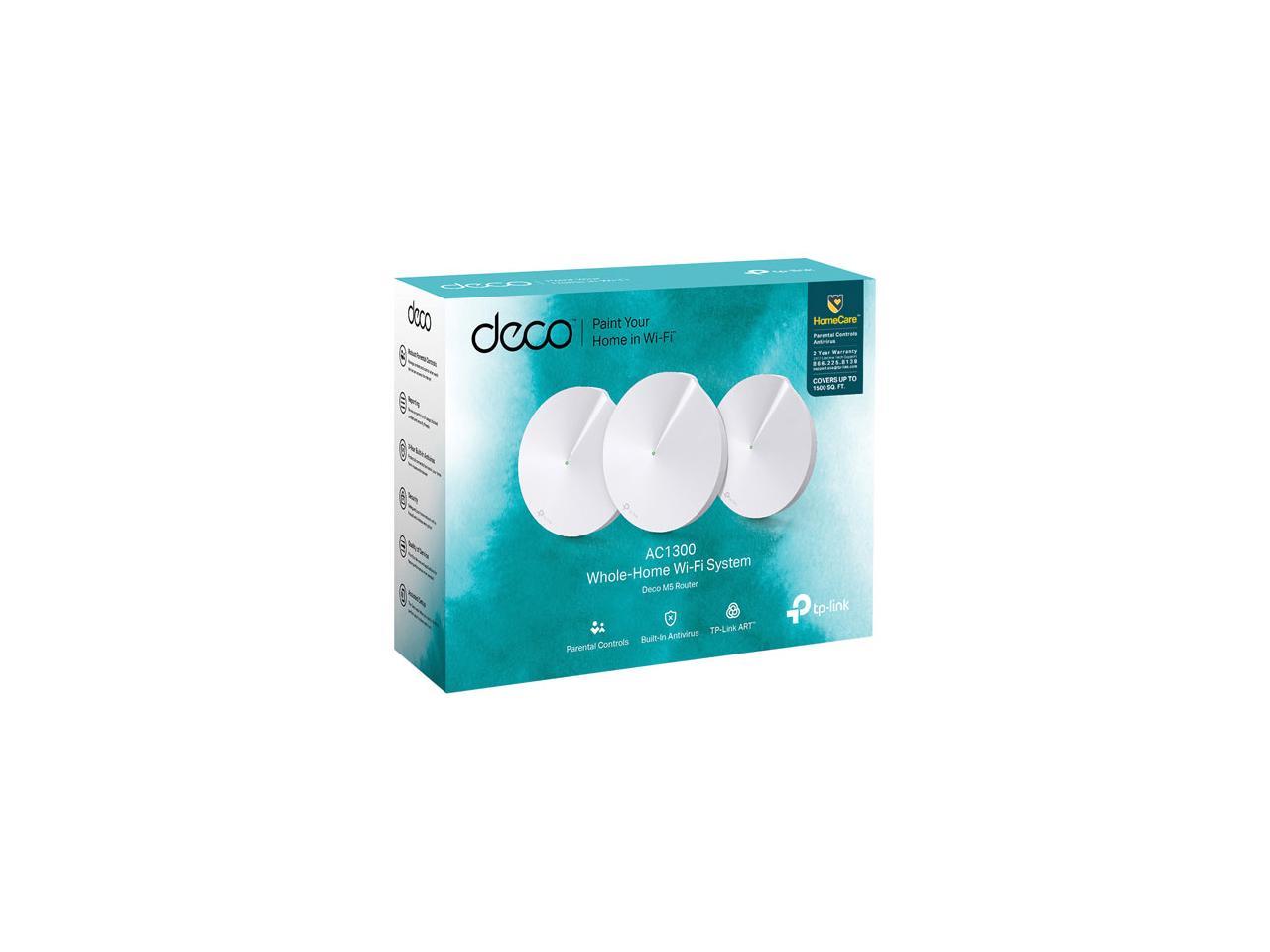TP-LINK Deco M5 AC1300 Whole Home Mesh Wi-Fi System - 3-Pack