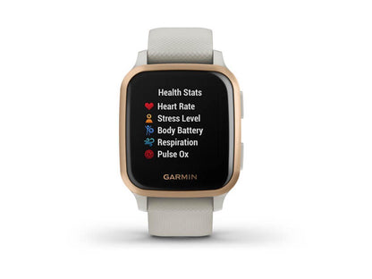 Garmin Venu SQ Music Edition - Light Sand with Rose Gold Bezel