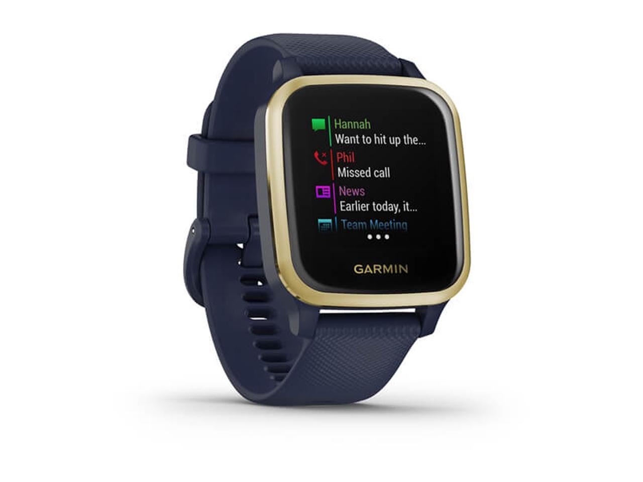 Garmin Venu SQ Music Edition - Navy with Light Gold Bezel