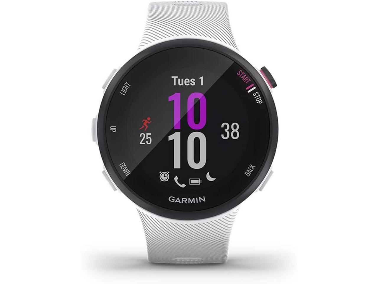 Garmin Forerunner 45 GPS Heart Rate Monitor Running Smartwatch (White- )