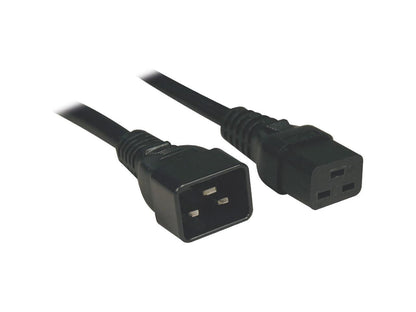 Tripp Lite Heavy-Duty Power Extension Cord, 15A, 14 AWG (IEC-320-C19 to IEC-320-C20), 3 ft. (1 m) (P036-003-15A)
