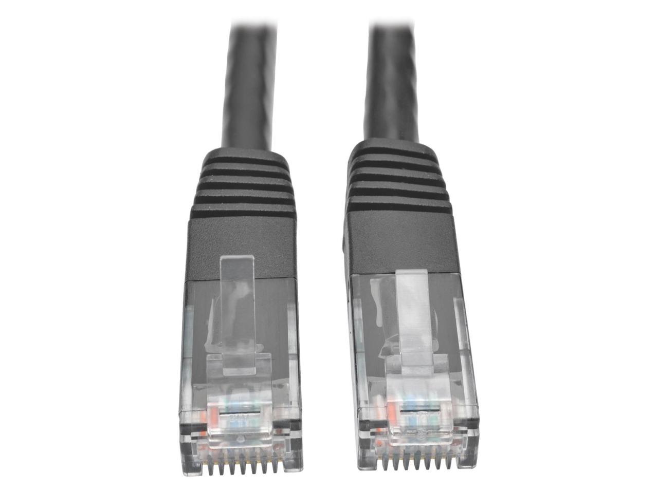 Tripp Lite Cat6 Gigabit Molded Patch Cable, 20 ft. RJ45 (M/M), 550MHz 24 AWG Black 20' (N200-020-BK)