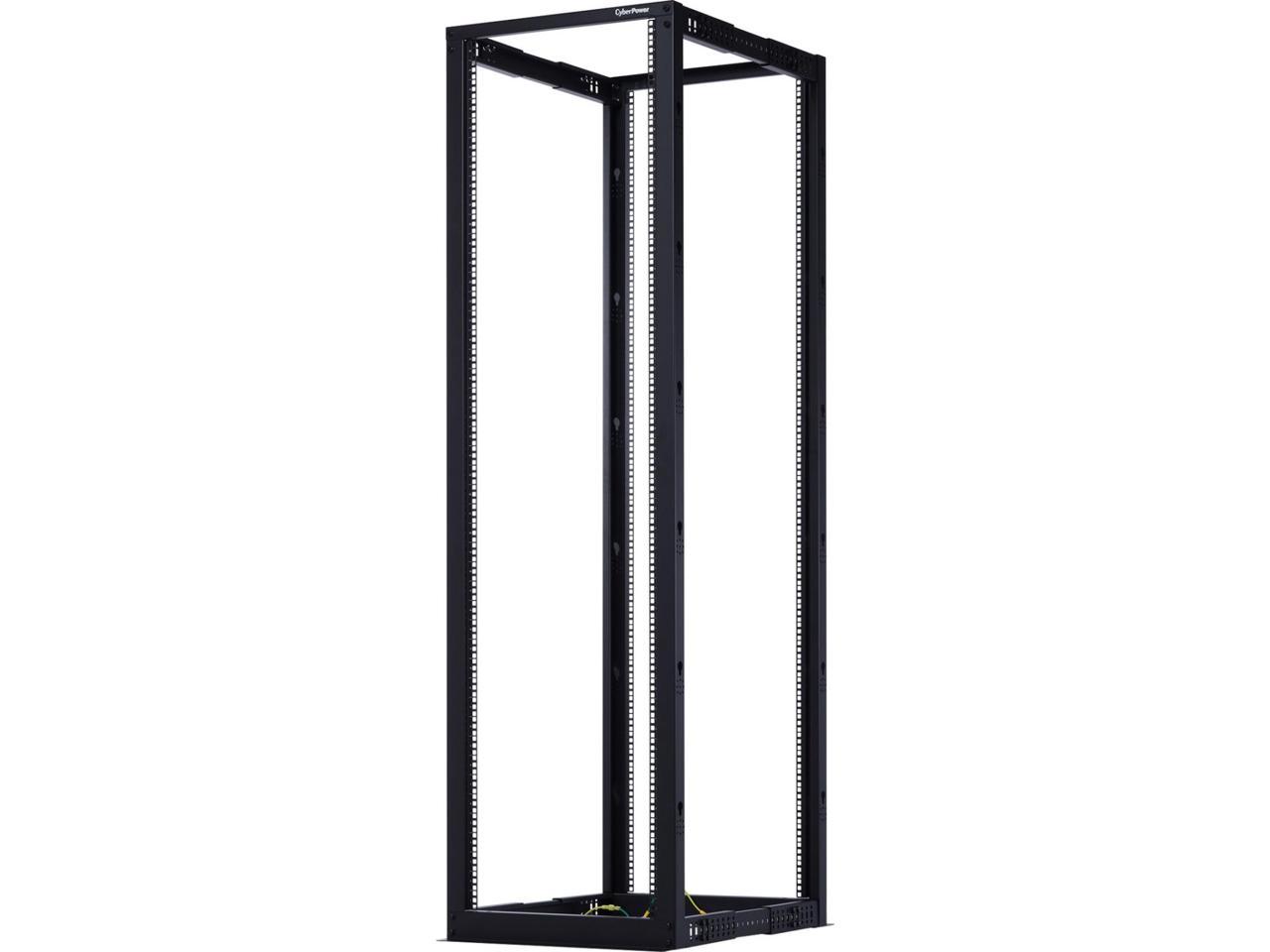 CyberPower - CR45U40001 - CyberPower 4-post Open Frame 19 Rack - 19 45U Wide x 40 Deep Floor Standing - Black - 1760 lb