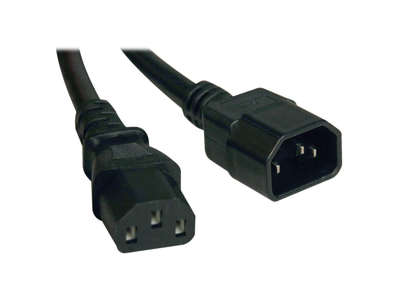 Tripp Lite Heavy-Duty Power Extension Cord, 15A, 14AWG (IEC-320-C14 to IEC-320-C13), 3-ft