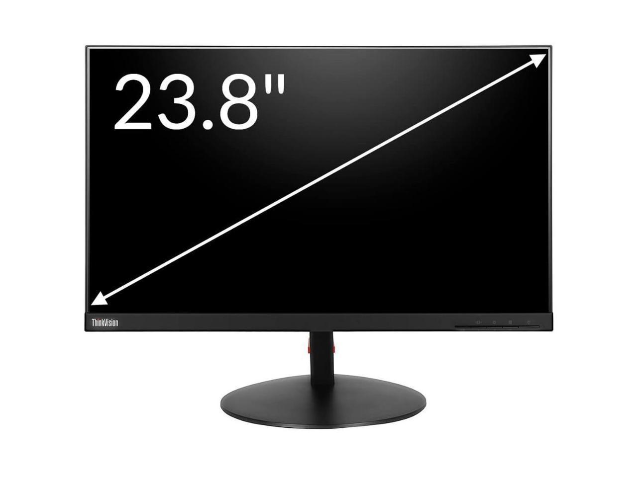 Lenovo ThinkVision T24i-10 24" (Actual size 23.8") Wide Screen Full HD 1920 x 1080 4ms VGA DisplayPort HDMI In-Plane Switching Panel Near Edgeless Monitor