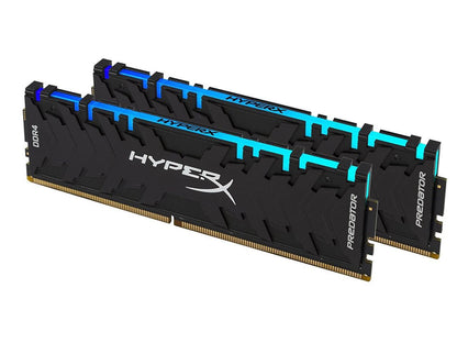 HyperX Predator RGB 16GB (2 x 8GB) 288-Pin DDR4 SDRAM DDR4 3200 (PC4 25600) Desktop Memory Model HX432C16PB3AK2/16