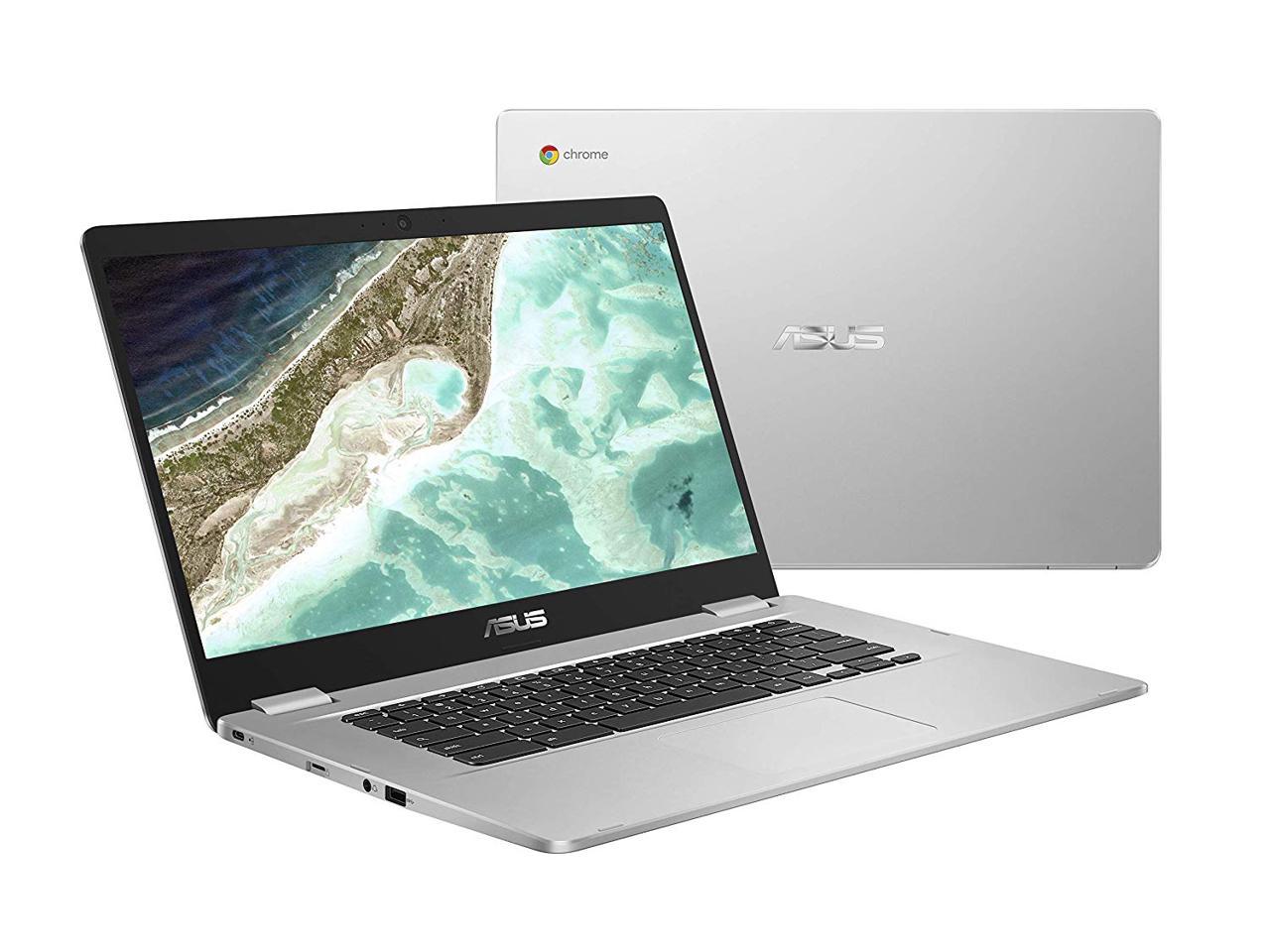 Asus Chromebook C523NA-DH02 15.6" Chromebook - 1366 x 768 - Celeron N3350 - 4 GB RAM - 32 GB Flash Memory - Silver - Chrome OS - Intel HD Graphics - Bluetooth - Dual-core (2 Core)