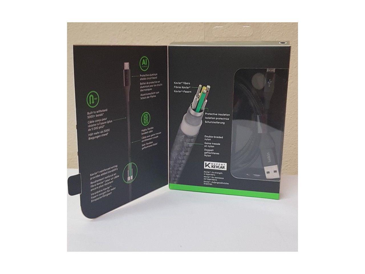 KEVLAR CAB MICRO USB BLACK 1.2M/4FT