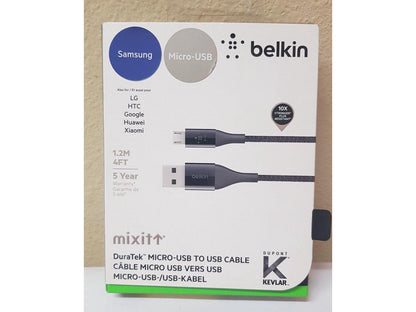 KEVLAR CAB MICRO USB BLACK 1.2M/4FT