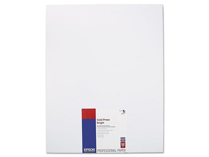 Epson Fine Art Paper - Letter - 8.50" x 11" - 340 g/m? - Textured, Matte - 96% Brightness - 25 / Pack - Bright White