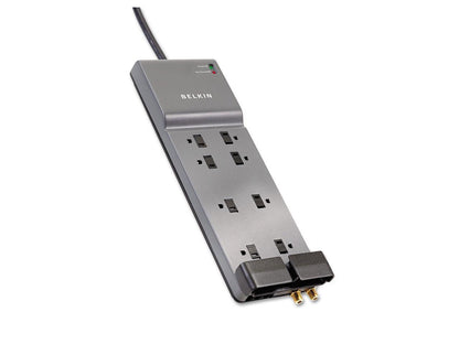 Home/Office Surge Protector 8 Outlets 6 ft Cord 3550 Joules Gray BE10823008