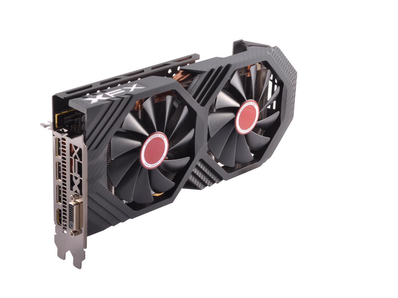 XFX GTS Black Edition RX 580 8GB OC+ 1425MHz RX-580P8DBD6 DDR5 3xDP HDMI DVI With XFX Custom Backplate