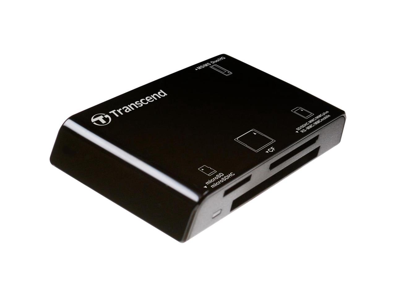 Transcend P8 15-in-1 USB 2.0 Flash Memory Card Reader TS-RDP8K (Black)
