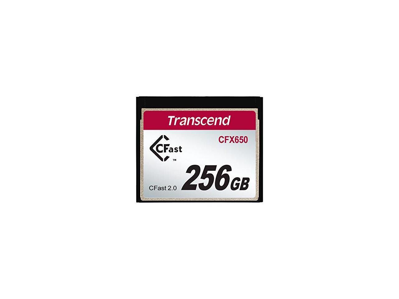 Transcend 256 GB CFast Card - 500 MB/s Read - 250 MB/s Write - 650x Memory Speed - 3 Year Warranty