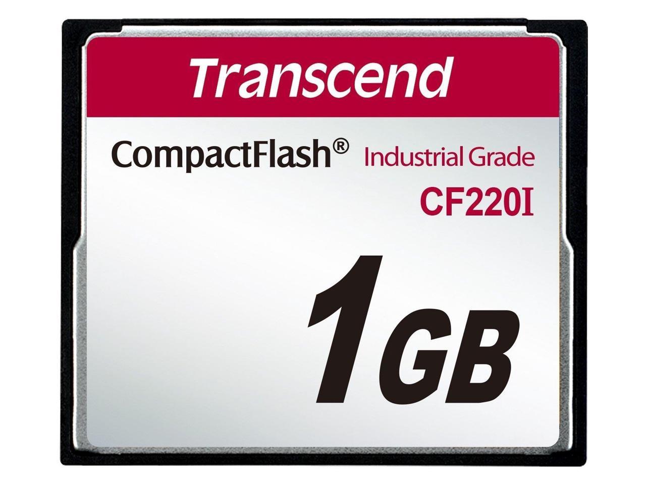 Transcend Industrial CF220I 1 GB CompactFlash - 40 MB/s Read - 42 MB/s Write