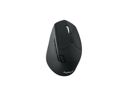 Logitech M720 Triathlon - Mouse - right-handed - optical - 7 buttons - wireless - Bluetooth, 2.4 GHz - USB wireless rece