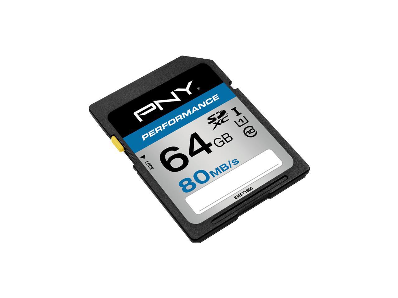 PNY Performance - Flash memory card - 64 GB - UHS Class 1 / Class10 - SDXC UHS-I