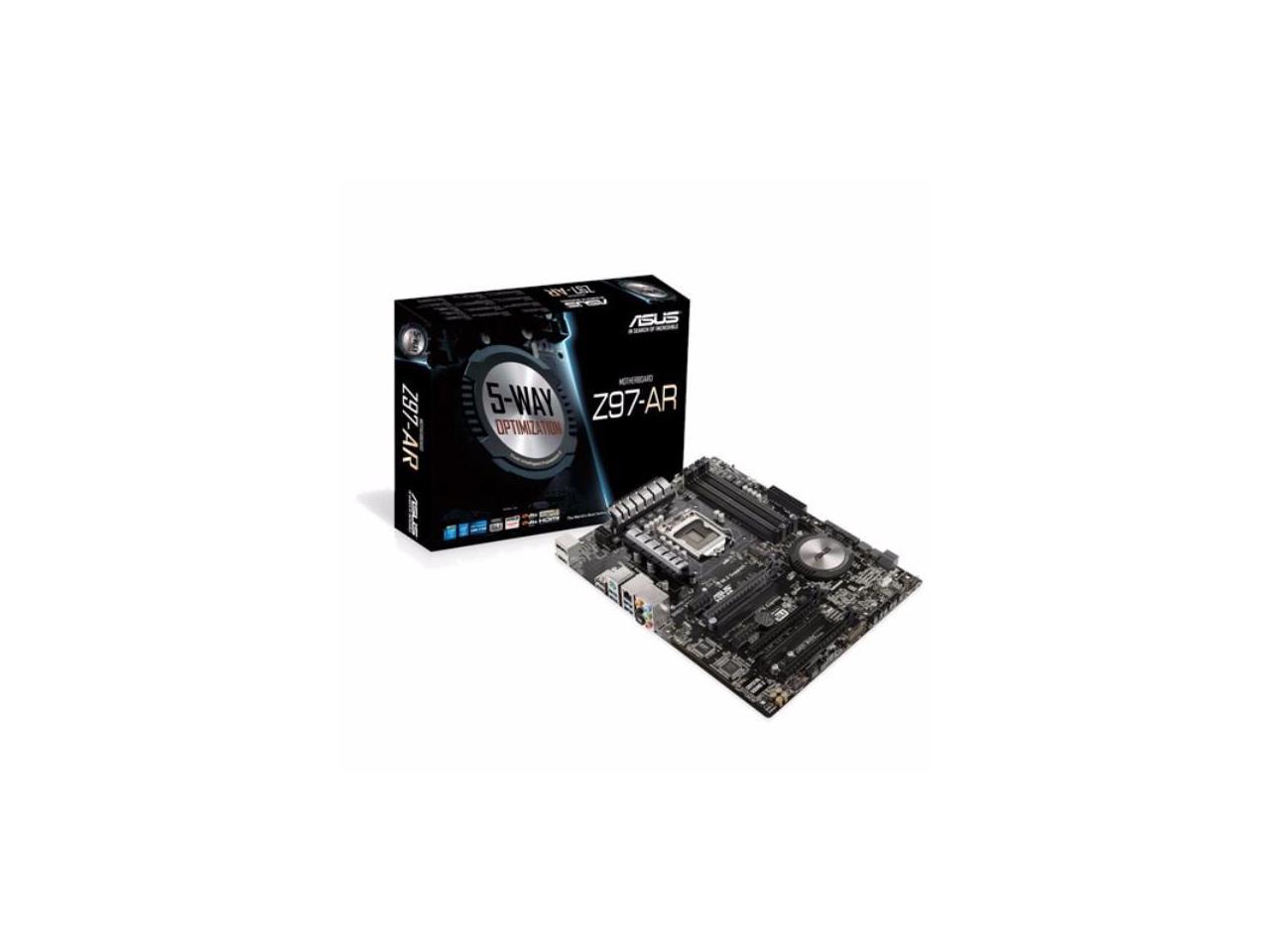 ASUS Z97-AR (90MB0JL0-M0EAY0) LGA 1150 Intel Z97 HDMI SATA 6Gb/s USB 3.0 ATX Intel Motherboard