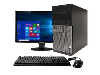 Dell OptiPlex 790 Tower Computer PC, 3.20 GHz Intel i5 Quad Core Gen 2, 8GB DDR3 RAM, 2TB SATA Hard Drive, Windows 10 Home 64 bit, 19" Screen
