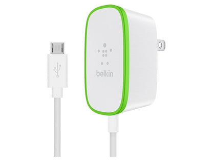 BELKIN COMPONENTS F7U009TT06-WHT HOME CHARGER WITH HARDWIRED MICRO-USB CABLE