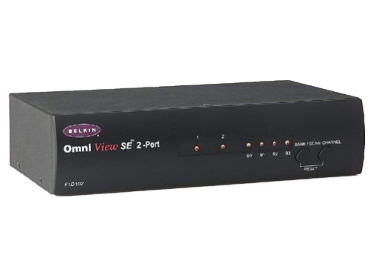 belkin 2-port 180mhz omniview se monitor/keyboard.mouse kvm switch mouse conversion