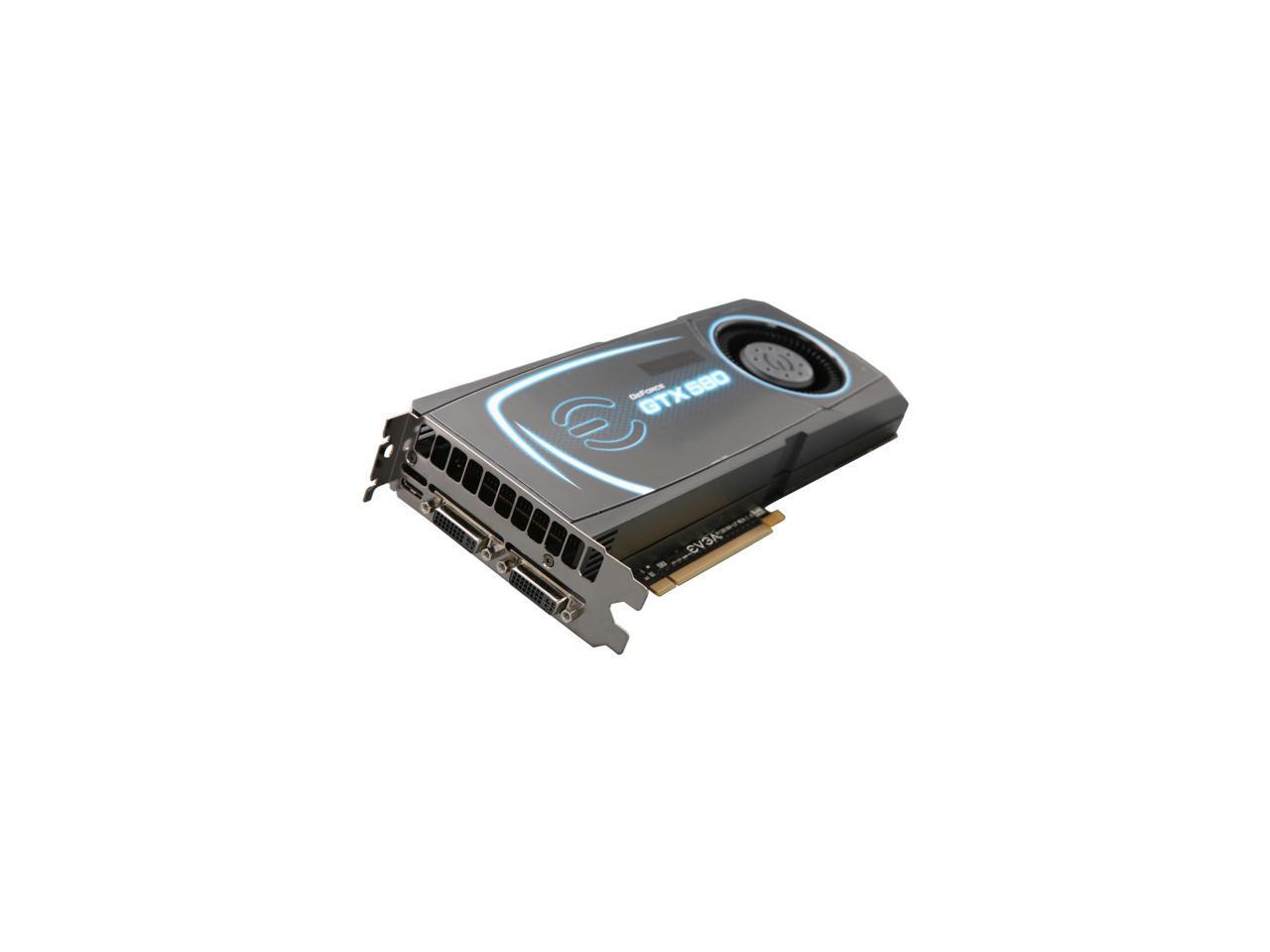 EVGA GeForce GTX 580 (Fermi) DirectX 11 03G-P3-1584-AR 3GB 384-Bit GDDR5 PCI Express 2.0 x16 HDCP Ready SLI Support Video Card