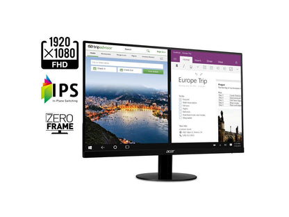 Acer SB220Q 21.5" Widescreen Monitor Display Full HD (1920 x 1080) 75Hz 4 ms GTG