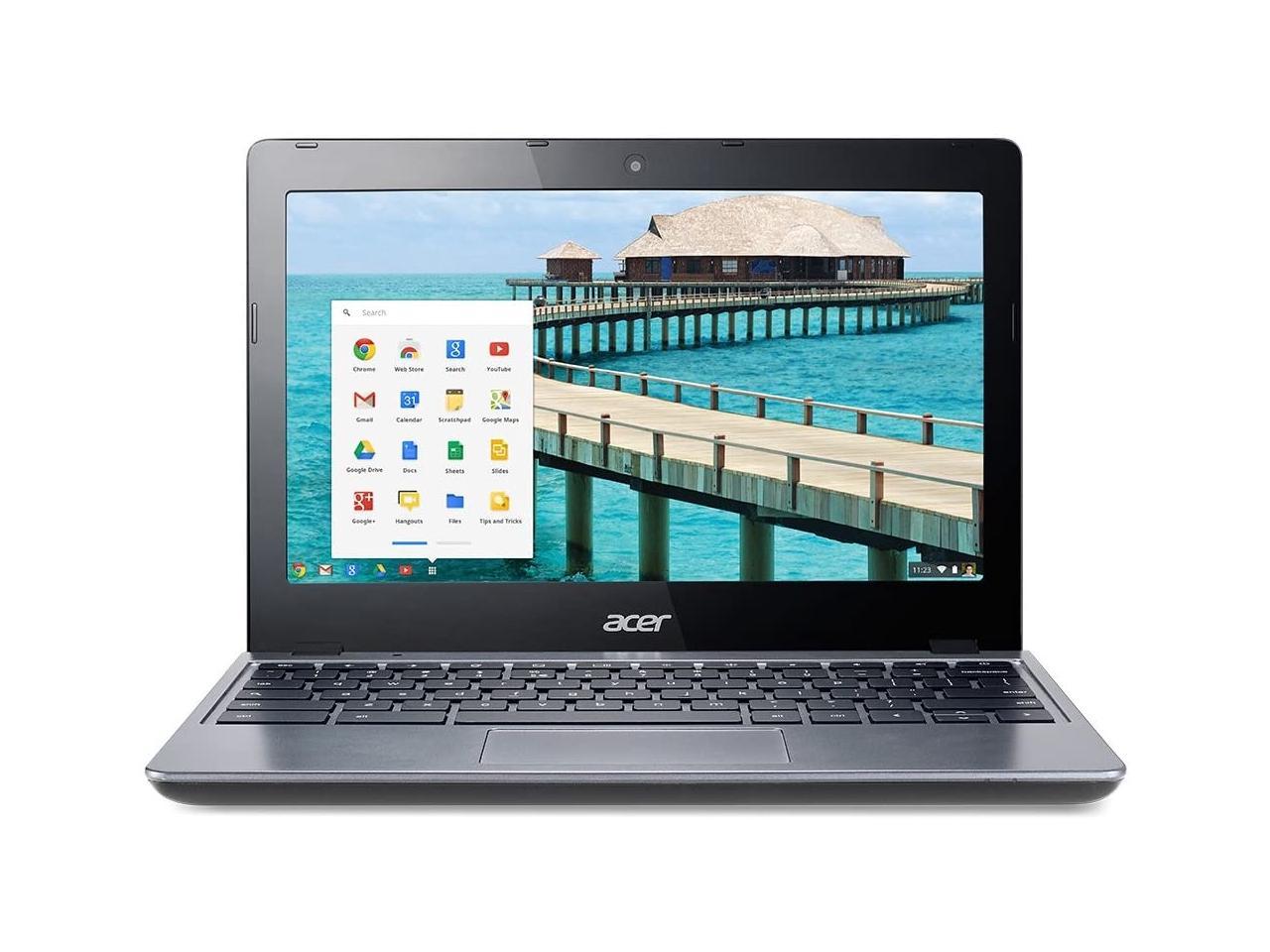Acer Chromebook C720-2103, 1.40 GHz Intel Celeron, 2GB DDR3 RAM, 16GB SSD Hard Drive, Chrome, 11" Screen (Grade B)