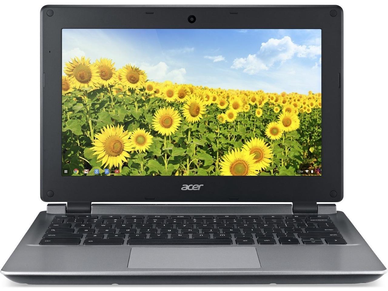 Acer Chromebook C730E-C555, 2.16 GHz Intel Celeron, 4GB DDR3 RAM, 16GB SSD Hard Drive, Chrome, 11" Screen
