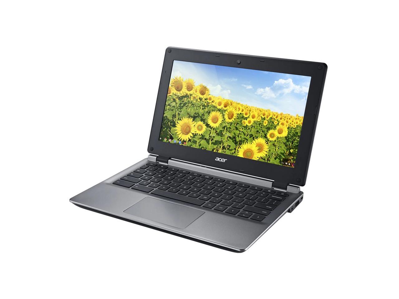 Acer Chromebook C730E-C555, 2.16 GHz Intel Celeron, 4GB DDR3 RAM, 16GB SSD Hard Drive, Chrome, 11" Screen