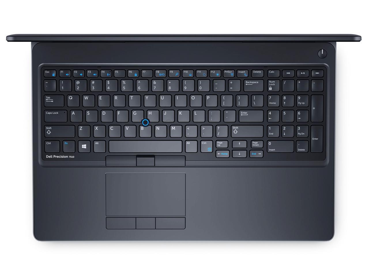 Dell Precision 7510 Mobile 15.6" Workstation, Quad Core i7 6820HQ 2.7Ghz, 16GB DDR4, 256GB NVMe M.2, Full HD 1080p, NVIDIA Quadro M1000M, Windows 10 Pro (Grade B)