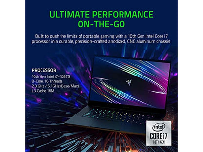 Razer Blade 15.6" Gaming Laptop - i7 - RTX 2080 SUPER - 1TB SSD - 4K OLED 16 GB NVIDIA® GeForce RTX™ 2080 SUPER™ with Max-Q Design (8GB GDDR6 VRAM)