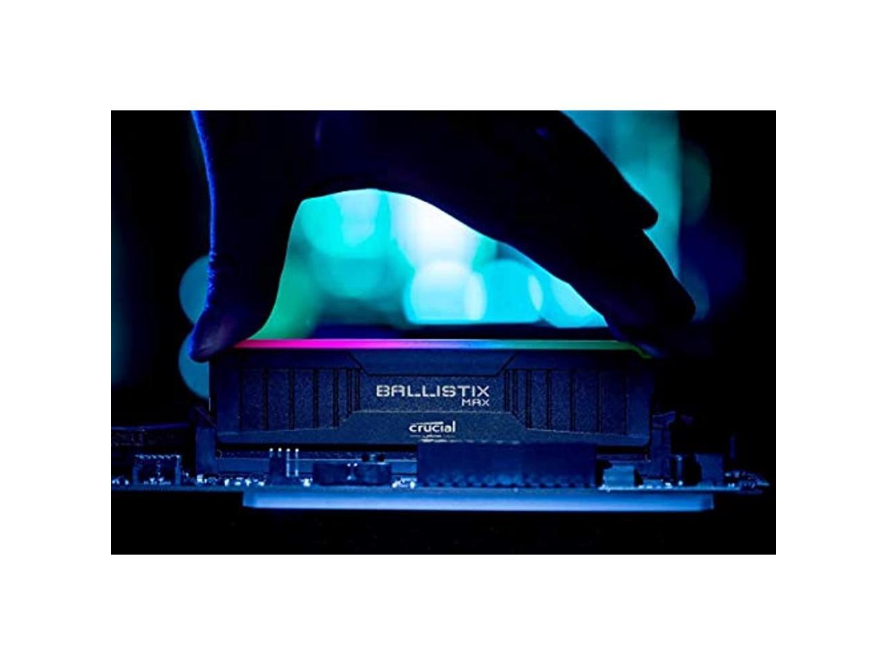 Crucial Ballistix MAX RGB 16GB (2 x 8GB) 288-Pin DDR4 SDRAM DDR4 4400 (PC4 35200) Intel XMP 2.0 Desktop Memory Model BLM2K8G44C19U4BL