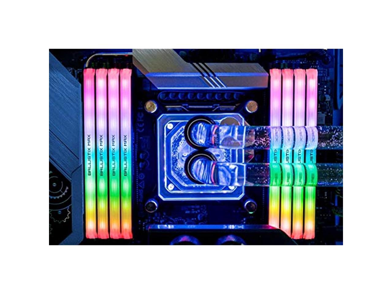 Crucial Ballistix MAX RGB 16GB (2 x 8GB) 288-Pin DDR4 SDRAM DDR4 4400 (PC4 35200) Intel XMP 2.0 Desktop Memory Model BLM2K8G44C19U4BL