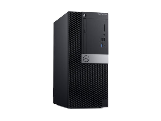 Dell OptiPlex 7060 Desktop Computer GH6JJ - Core i7 i7-8700 - 8 GB RAM - 500 GB HDD - Mini-tower - Windows 10 Pro 64-bit - AMD Radeon RX 550 4 GB - DVD-Writer - English Keyboard