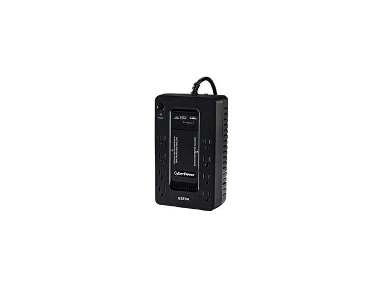 CyberPower ST625U Standby UPS System, 625 VA / 360 Watts, 8 Outlets, 2 USB Charging Ports, Compact