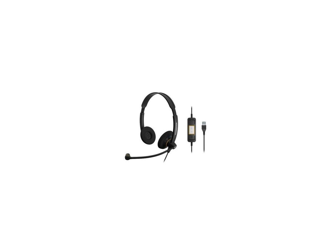 Sennheiser Black SC60USBML USB Connector Stereo UC Headset for Lync