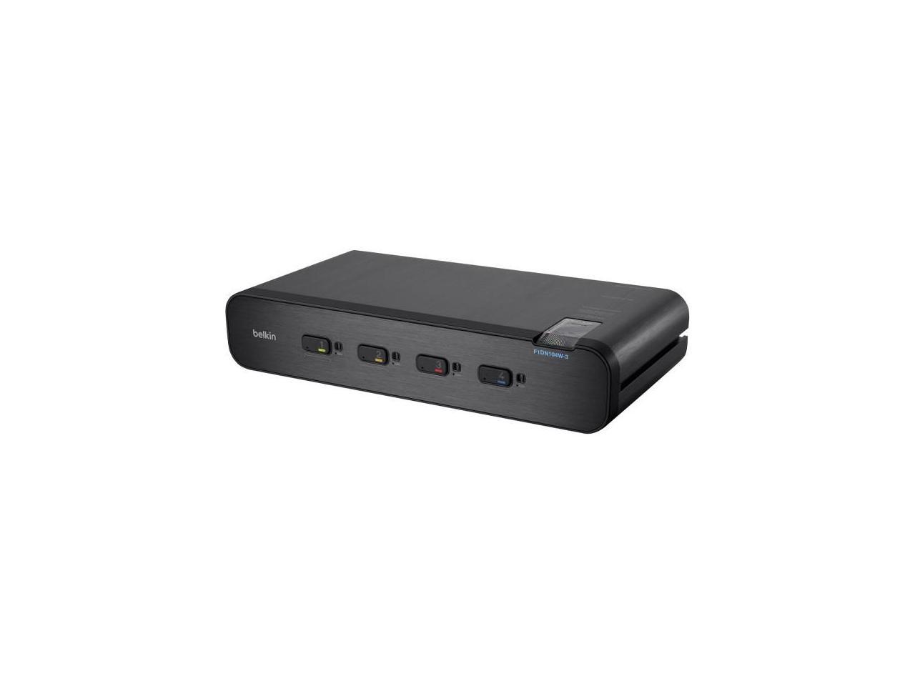 Belkin F1DN104W-3 - Advanced Secure 4-Port DisplayPort Dual-Head KVM, PP 3.0