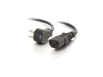 C2G 27901 18 AWG Universal Flat Panel TV Power Cord - NEMA 5-15P to IEC320C13, TAA Compliant, Black (3 Feet, 0.91 Meters)
