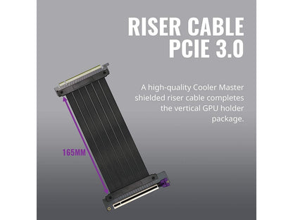 Cooler Master Accessory: Universal Vertical Graphics Card Holder Kit Ver.2 - For Full Tower / Standard ATX Chassis with at least 7 available PCI slots