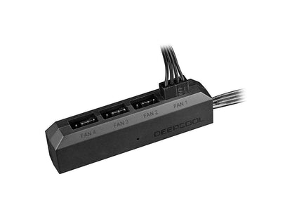 DEEPCOOL FH-04 PWM Fan Hub, Supports up to 4 Fans (3-pin or 4-pin), Occupying only One 4-pin Motherboard Header (System Fan or CPU Fan)