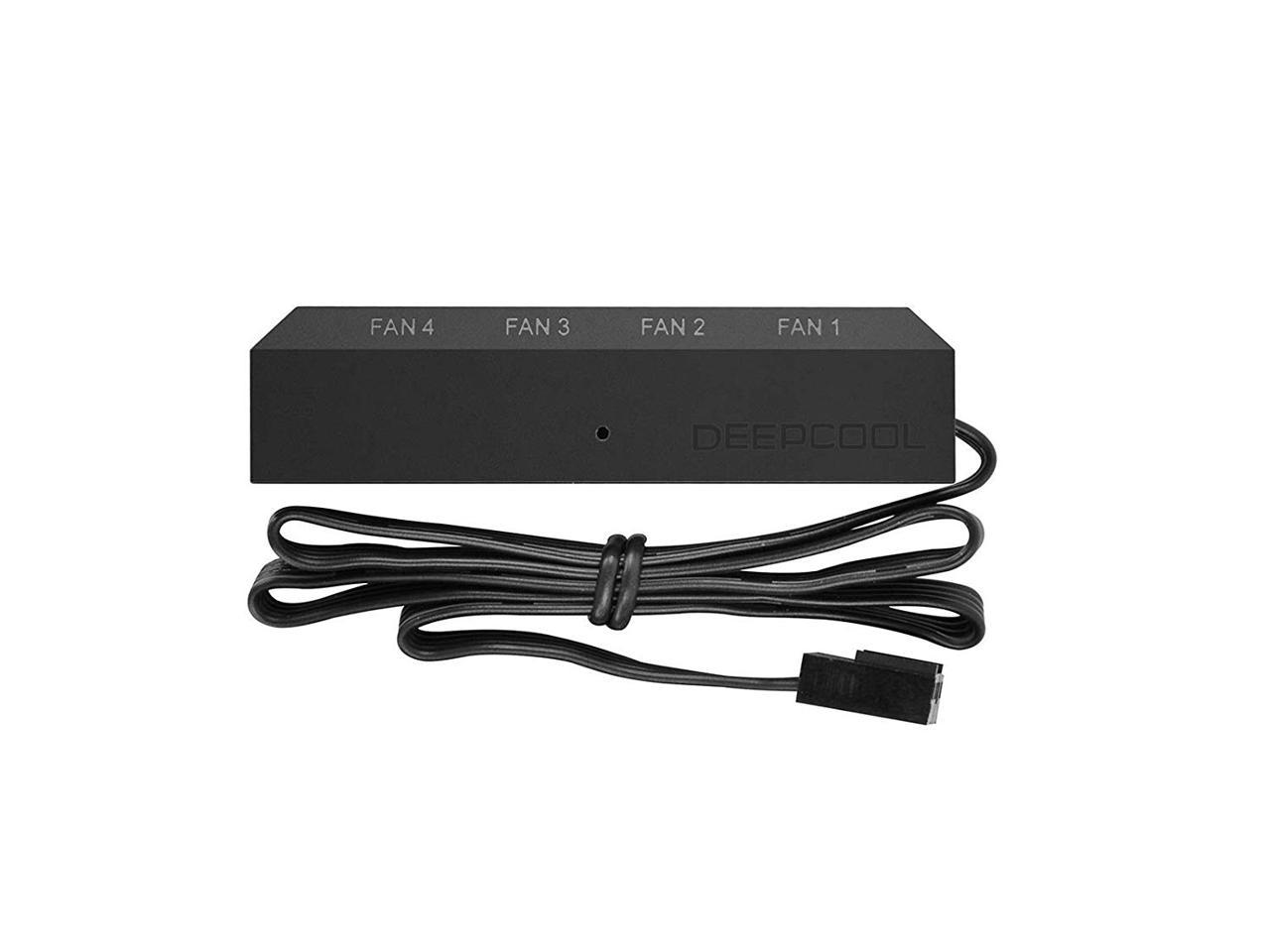 DEEPCOOL FH-04 PWM Fan Hub, Supports up to 4 Fans (3-pin or 4-pin), Occupying only One 4-pin Motherboard Header (System Fan or CPU Fan)