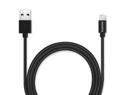 ADATA MFi Certified Lightning Cable for iPhone, iPad - Black (AMFIPL-100CM-CBK)
