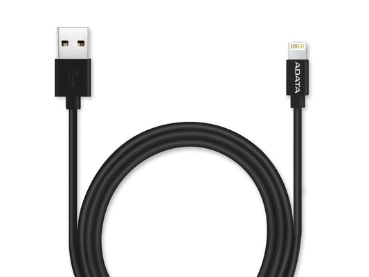 ADATA MFi Certified Lightning Cable for iPhone, iPad - Black (AMFIPL-100CM-CBK)