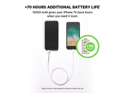 belkin boost charge power bank 10k with lightning connector mficertified 10000 mah portable charger for iphone/ipad/airpods, black